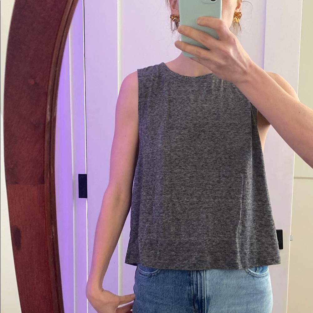 Gray Sleeveless Top